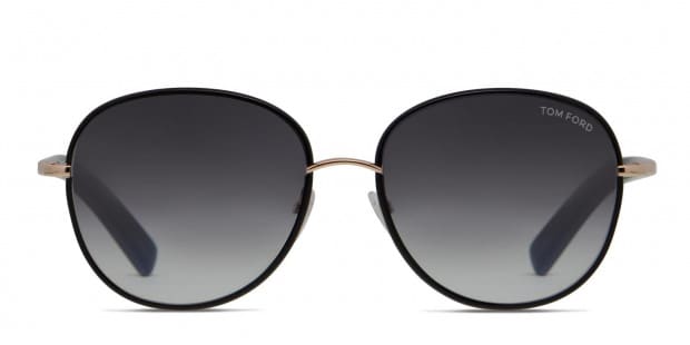 Tom Ford TF0498 Georgia Shiny Black/Gold Prescription Sunglasses