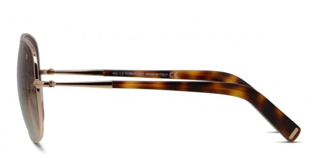 New TOM FORD TF499 28T Georgina 57mm Black Gold Black