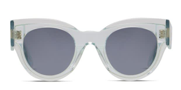 ?️ New Celine CL40008I 86V Sunglasses - Transparent Blue Frame, Blue Lenses Celine Sunglasses CL40008I 86V Transparent Blue Round Frames  main image 2