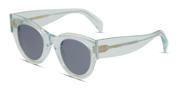 ?️ New Celine CL40008I 86V Sunglasses - Transparent Blue Frame, Blue Lenses Celine Sunglasses CL40008I 86V Transparent Blue Round Frames  main image 3