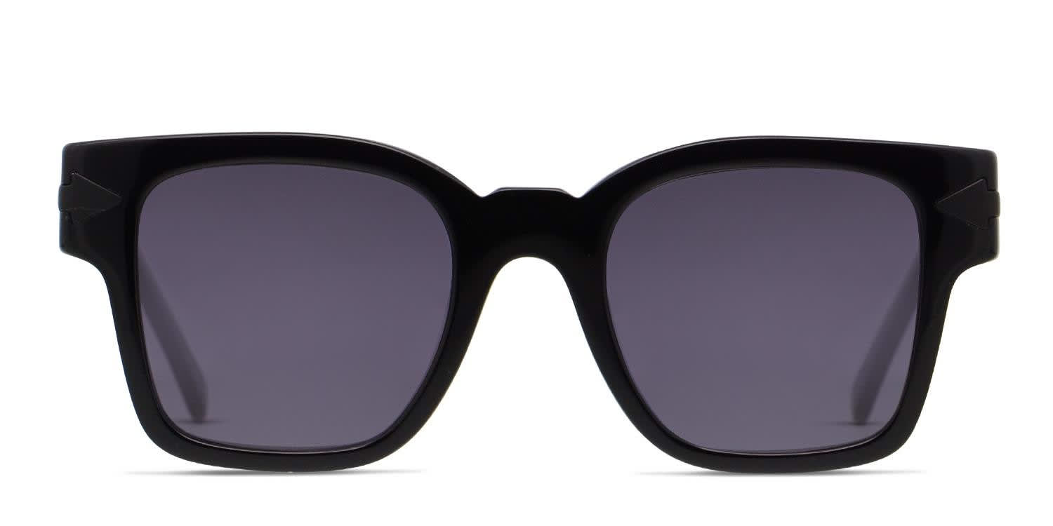 Monumental By Karen Walker Julius Shiny Black glasses - Shiny Black - Frontal View