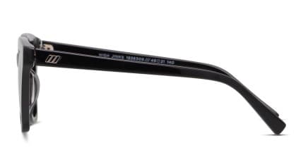 Le Specs High Jinks Shiny Black glasses - Shiny Black - Side View