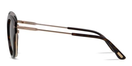 Tom Ford TF0574 Mia-02 Brown, Tortoise, Gold glasses - Brown / Tortoise / Gold - Side View