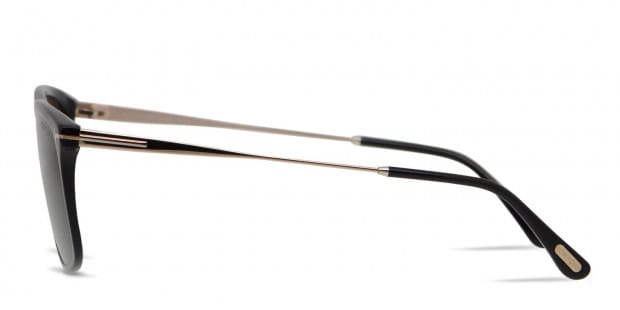 Tom Ford TF588 Max 02 Shiny Black Gold Prescription Sunglasses