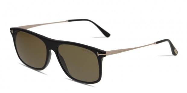 Tom Ford TF588 Max-02 Shiny Black/Gold Prescription Sunglasses