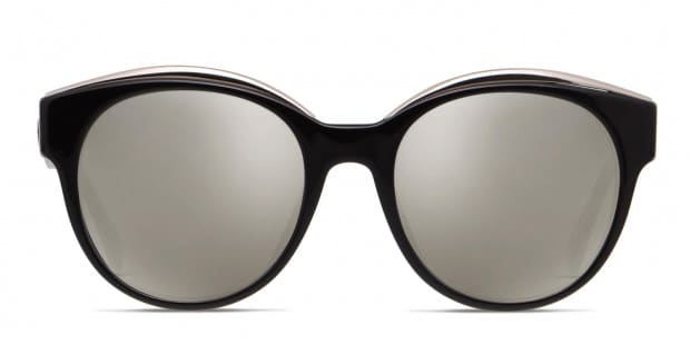 Moschino MOS033/S Shiny Black, Silver Prescription Sunglasses - 50