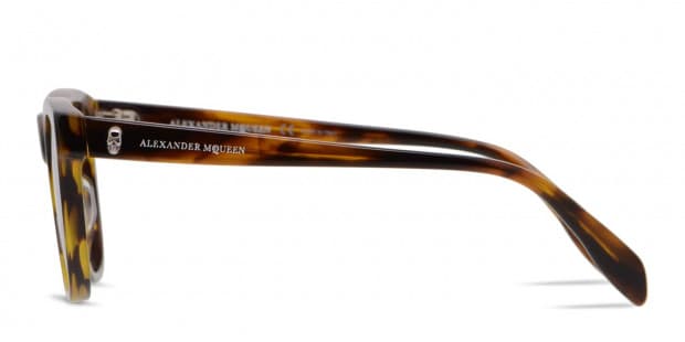 Alexander McQueen AM0158S Brown/Tortoise/Yellow Prescription