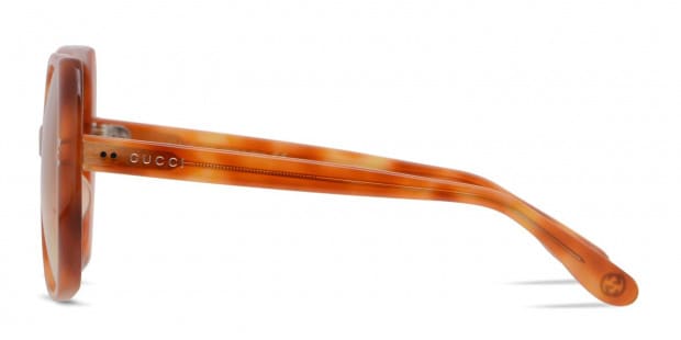 GUCCI★素敵！Orange Tortoise Acetate Large Sunglasses w/Logo Gucci Orange Tortoiseshell Acetate Large Sunglasses with
