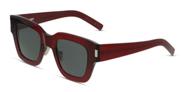 Saint Laurent SL 184 SLIM Red/Clear Prescription Sunglasses