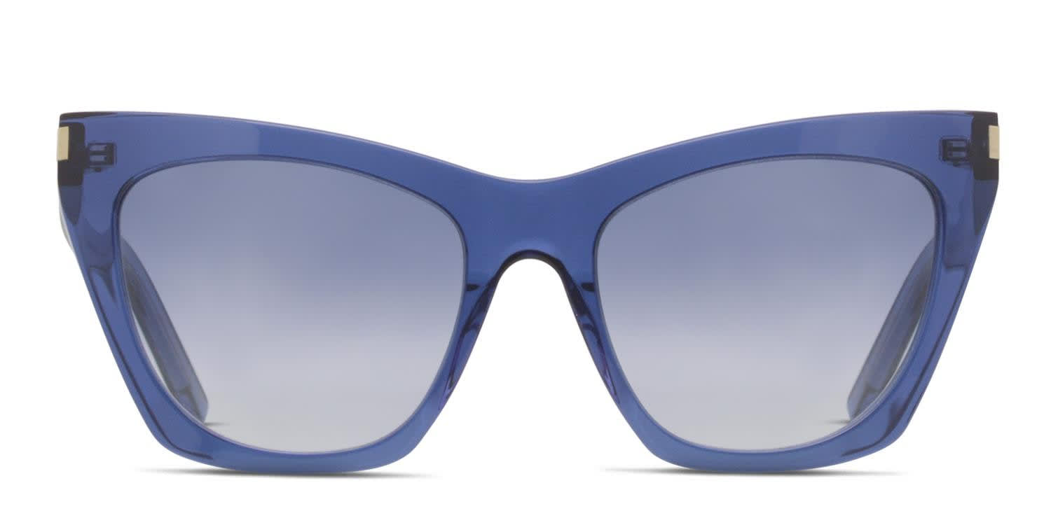 Saint Laurent SL 214 Kate Blue Prescription Sunglasses - 50% Off