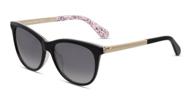 Kate Spade Jizelle/S Shiny Black/Gold Prescription Sunglasses