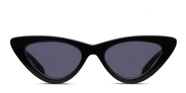 Adam Selman x Le Specs The Last Lolita Shiny Black Sunglasses