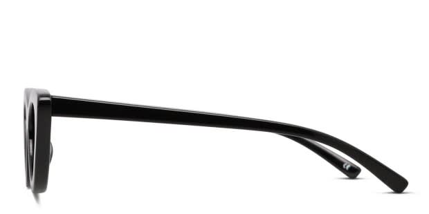 Adam Selman x Le Specs The Last Lolita Shiny Black Sunglasses