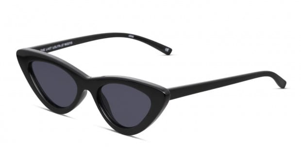 Adam Selman x Le Specs The Last Lolita Shiny Black Sunglasses