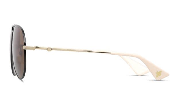 Gucci GG0515S Black/Gold/Brown Prescription Sunglasses
