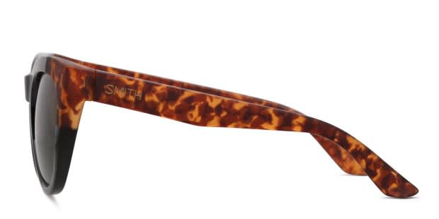 SMITH Sidney polarized Cat Eye Sunglasses - Clear & Black with Brown Lenses Smith Sidney Shiny Black/Tortoise Prescription Sunglasses main image 4