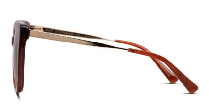 Diff Becky IV Brown/Clear glasses - Brown / Clear - Side View