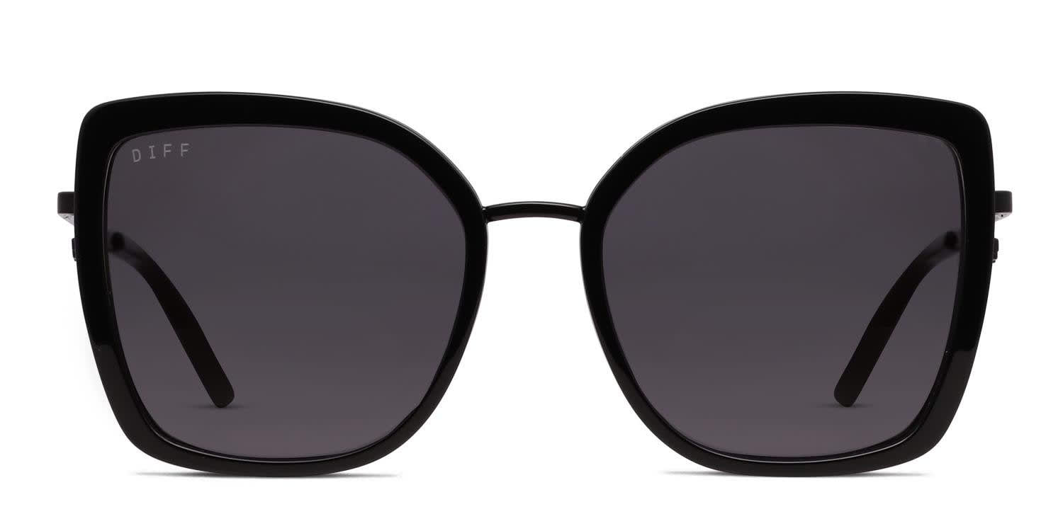 Gdiff Catalog Diff Clarisse Shiny Black Prescription Sunglasses