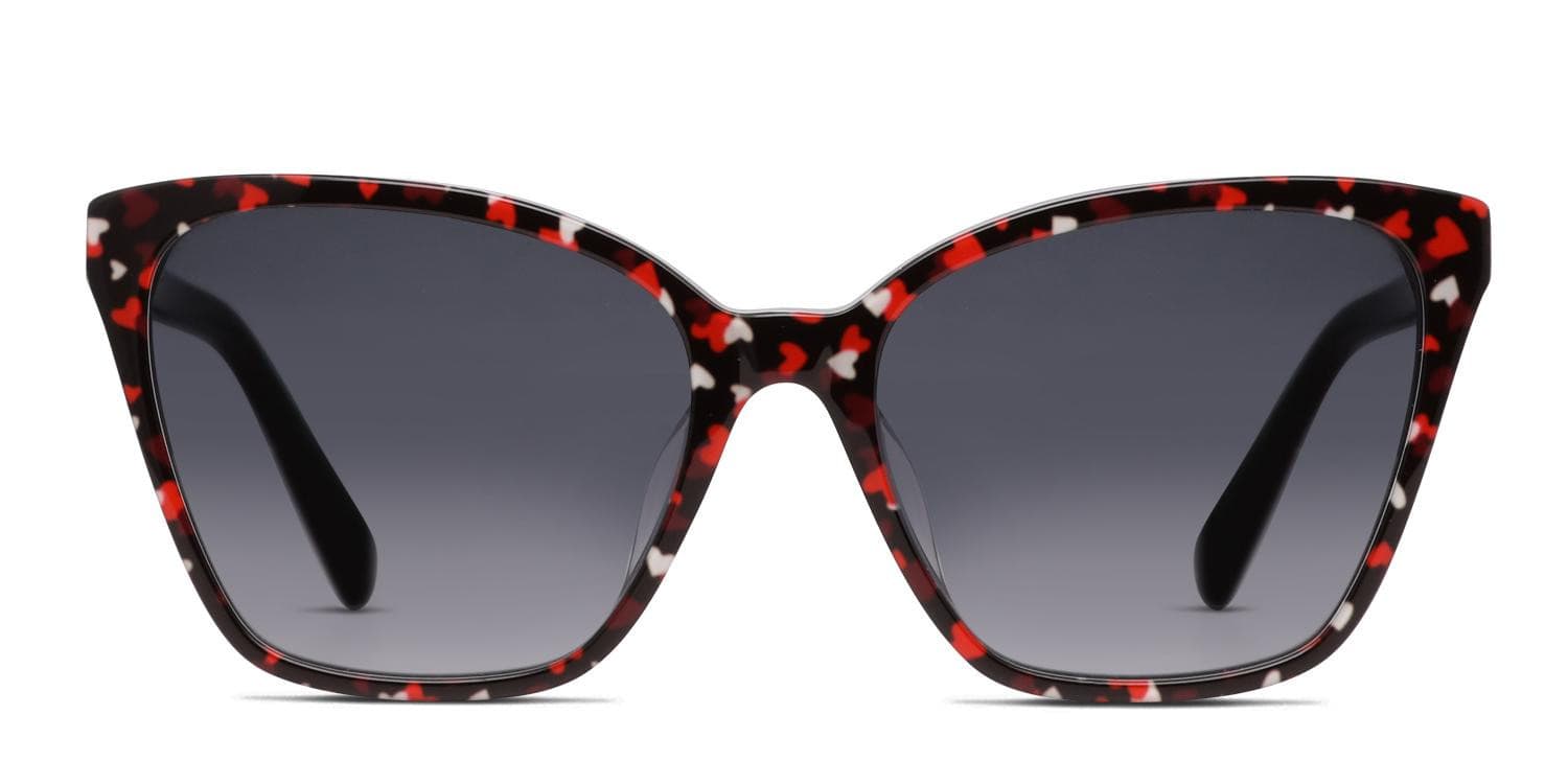 Kate Spade Amiyah/G/S Red/Black/Multicolor glasses - Red / Black / Multicolor - Frontal View