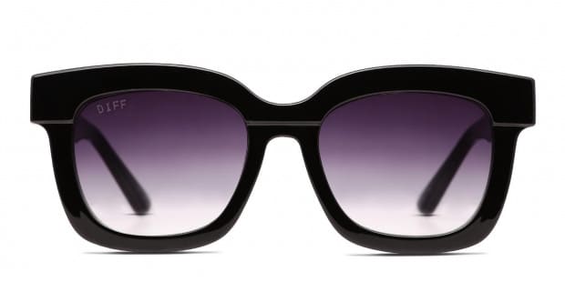 Diff Makay Shiny Black Prescription Sunglasses display picture 3