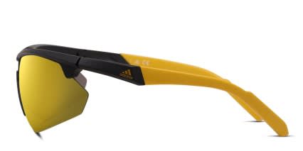 Adidas SP0042 Black, Yellow glasses - Black / Yellow - Side View