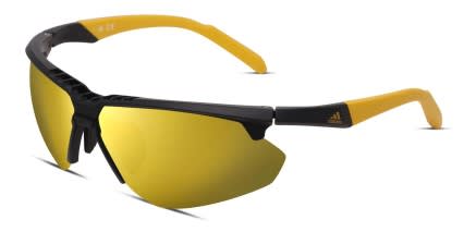 Adidas SP0042 Black, Yellow glasses - Black / Yellow - Angle View