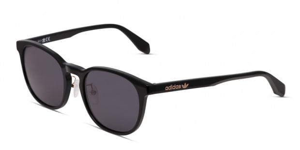 サングラス Adidas Sunglasses OR0042H 02C - Semi-Mirrored Round Adidas OR0042-H 53X Brown Tort Round Plastic Mirrored