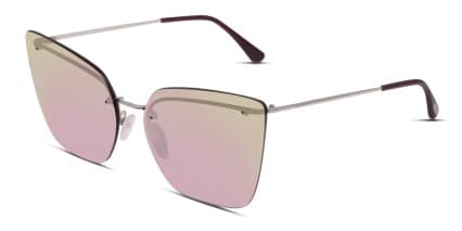 Tom Ford TF0682 Camilla-02 Silver/Pink (Non-Rx-able) glasses - Silver / Pink - Angle View