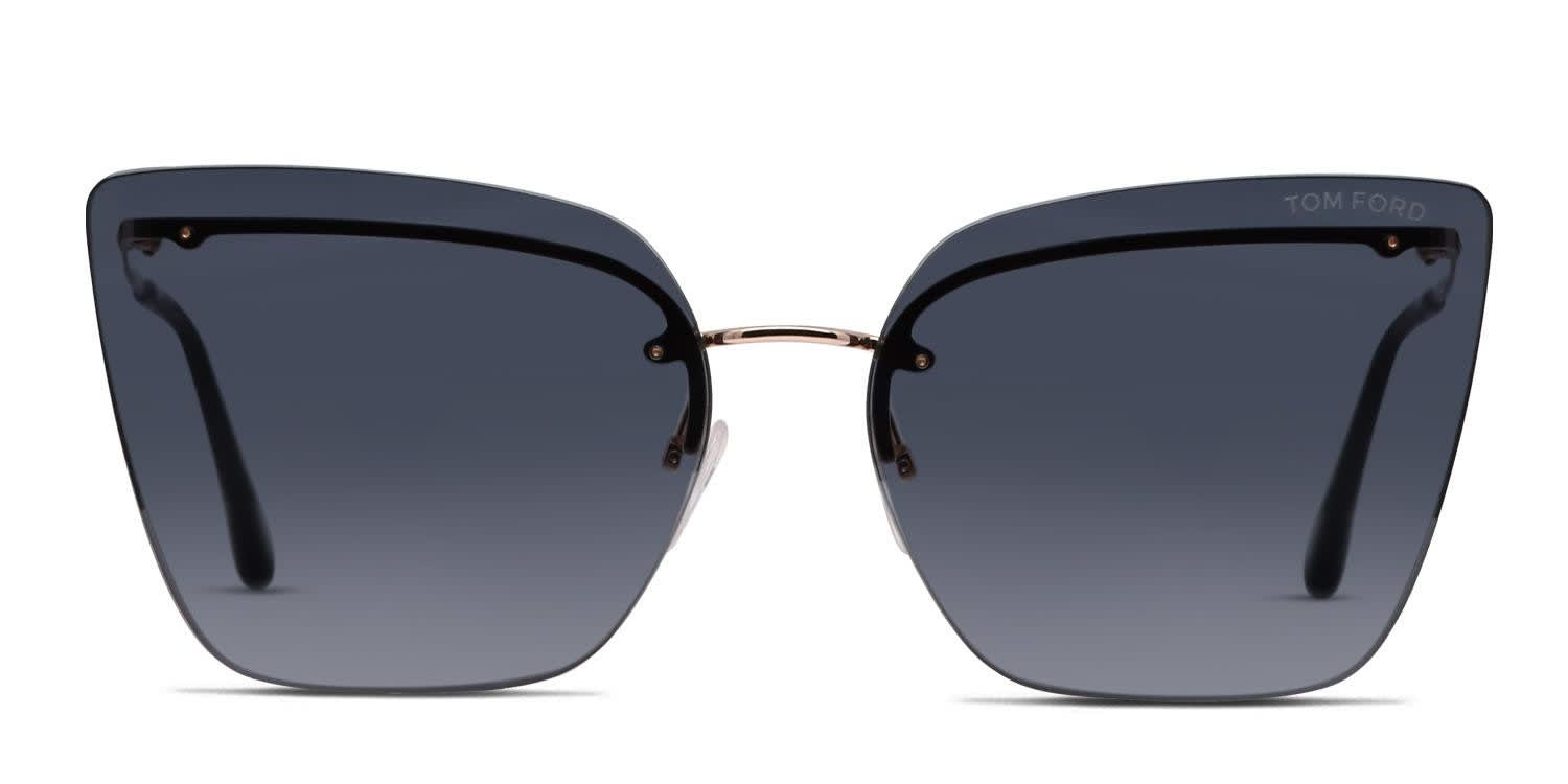 Tom Ford TF0682 Camilla-02 Gold/Gray (Non-Rx-able) glasses - Gold / Gray - Frontal View