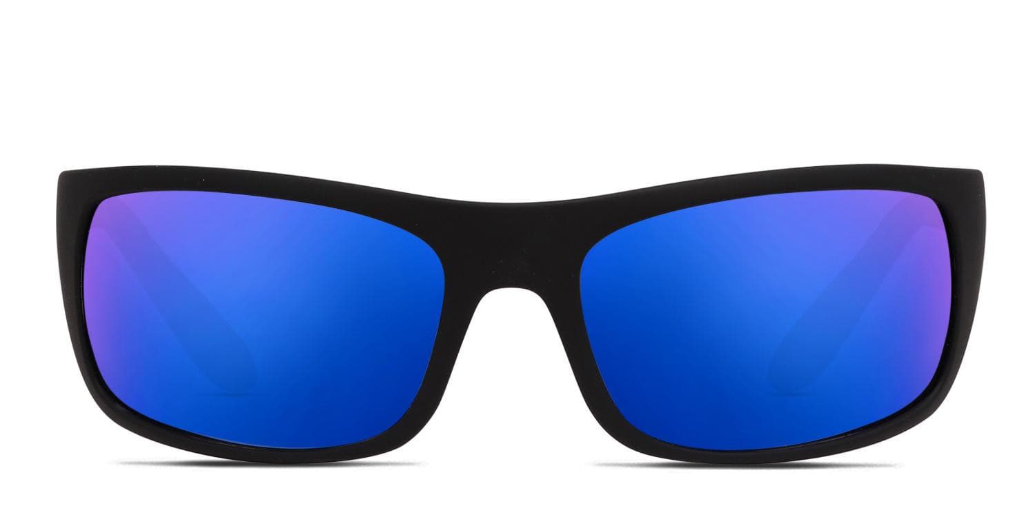 Maui Jim Peahi Black, Blue glasses - Black / Blue - Frontal View