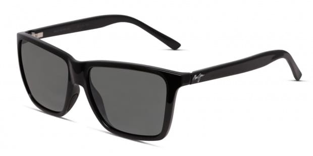 Maui Jim ブラック サングラス　CRUZEM Maui Jim Cruzem Shiny Black Prescription Sunglasses - 50
