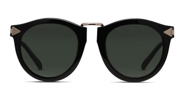 Karen Walker Harvest Shiny Black, Gold Prescription Sunglasses 