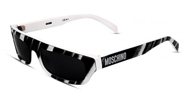 Moschino 長方形フレムサンクラス MOS047S 79D Moschino MOS047/S Black, White Prescription Sunglasses - 50