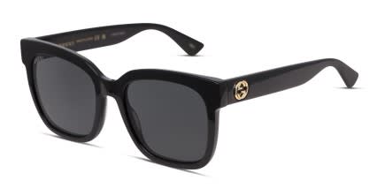 Gucci GG0034SN Shiny Black glasses - Shiny Black - Angle View