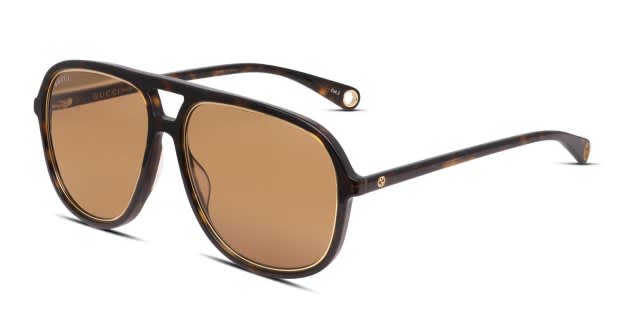 Gucci GG1073SK Tortoise Round Sunglasses GUCCI GG1073SK 003 Sunglasses Tortoise Gold Logo Men Women  main image 2