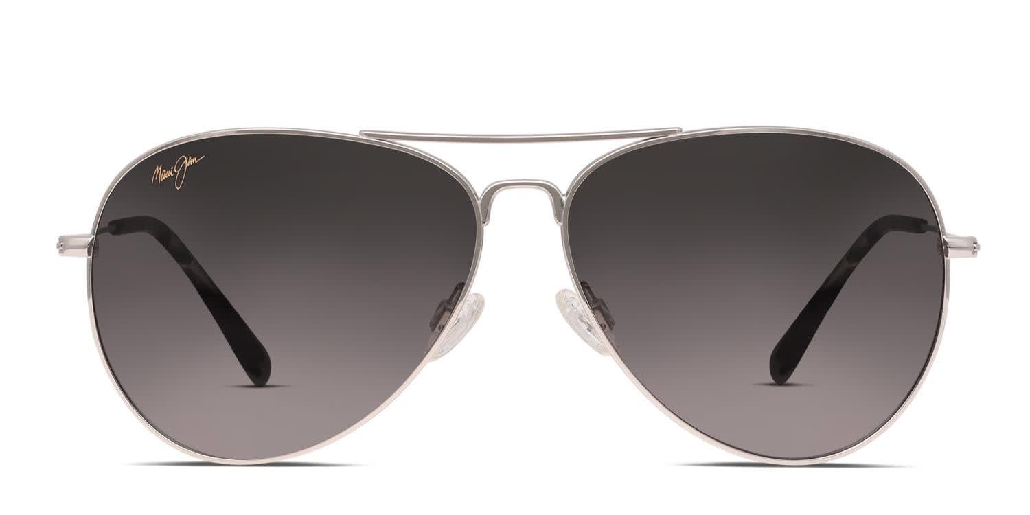Maui Jim Mavericks Silver glasses - Silver - Frontal View