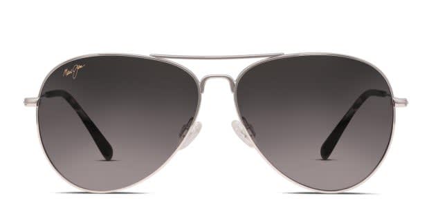 Maui Jim Silver Aviator Sunglasses Buy Maui Jim Aviator Sunglasses (Silver) (Pilot 210-17) at  main image 3