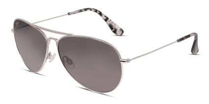 Maui Jim Mavericks Silver glasses - Silver - Angle View