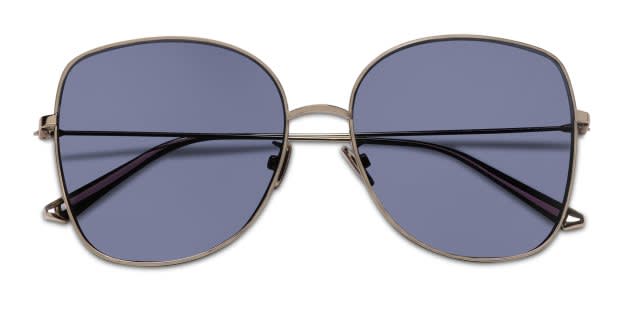 Dior Gold Frame Black/Blue Lens Women\'s Sunglasses DIOR Dior Cannage CD40172U L (59 - 18) with Blue lenses and  main image 4