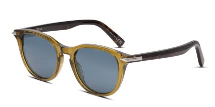 Dior DiorBlackSuit R3I Green, Clear glasses - Green / Clear - Angle View