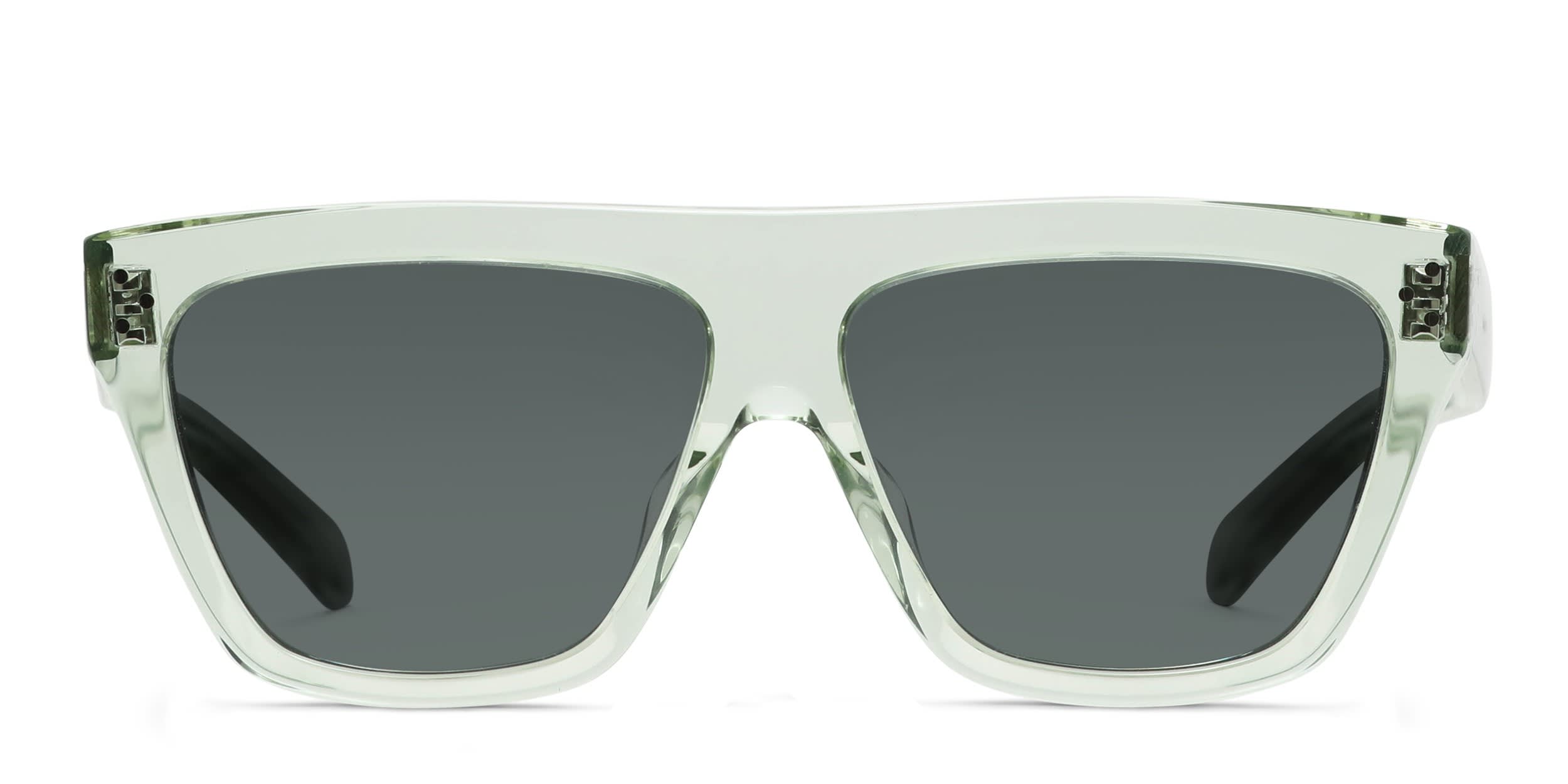 Celine CL40256I Green, Clear glasses - Clear / Green - Frontal View