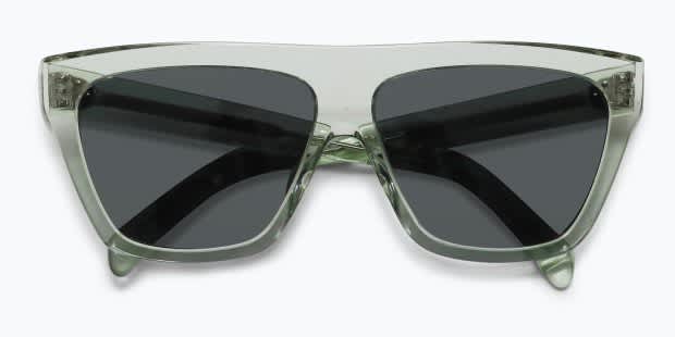 Celine CL40256I Green, Clear Prescription Sunglasses
