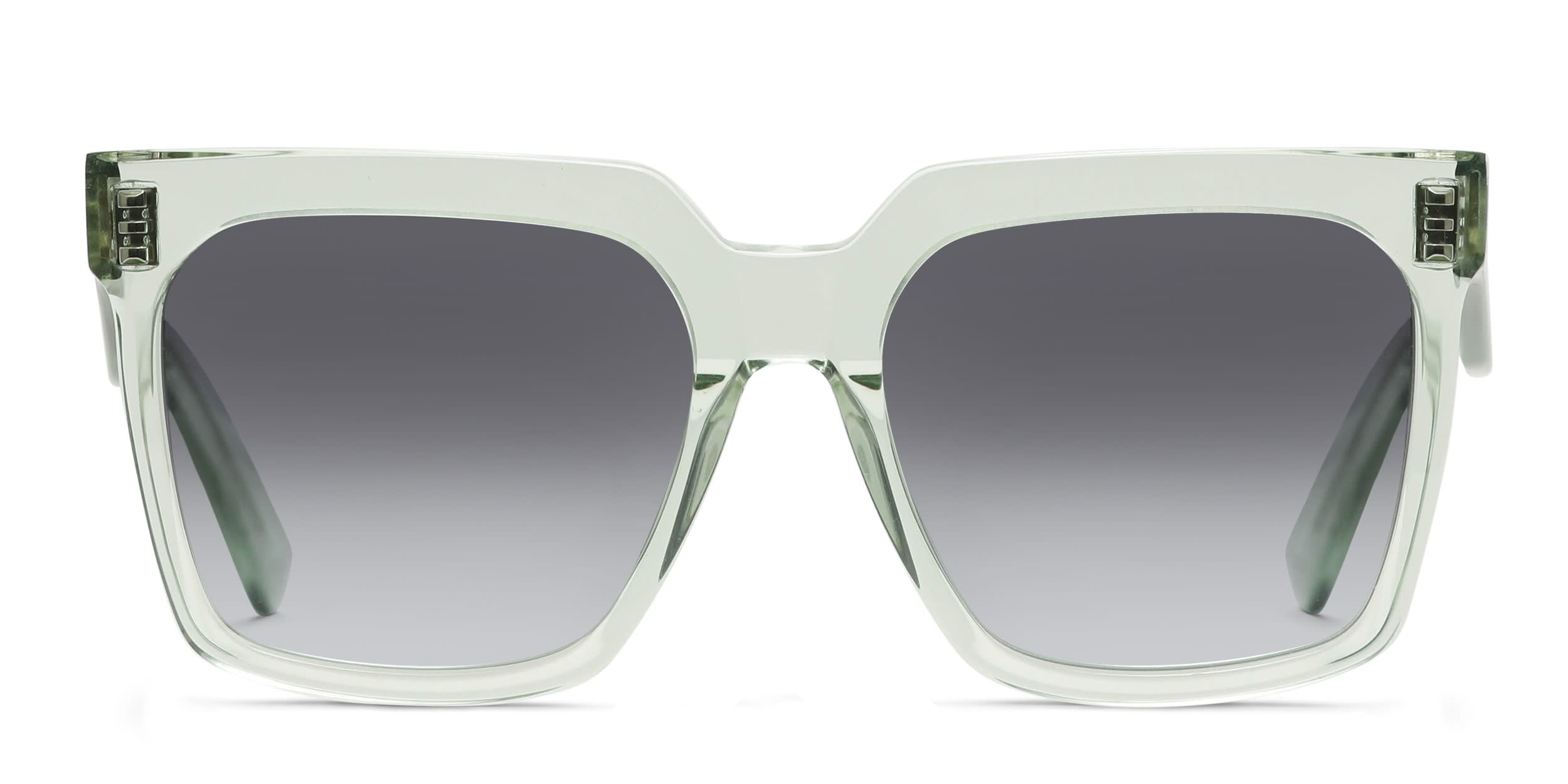 Celine CL4055IN Green, Clear glasses - Green / Clear - Frontal View