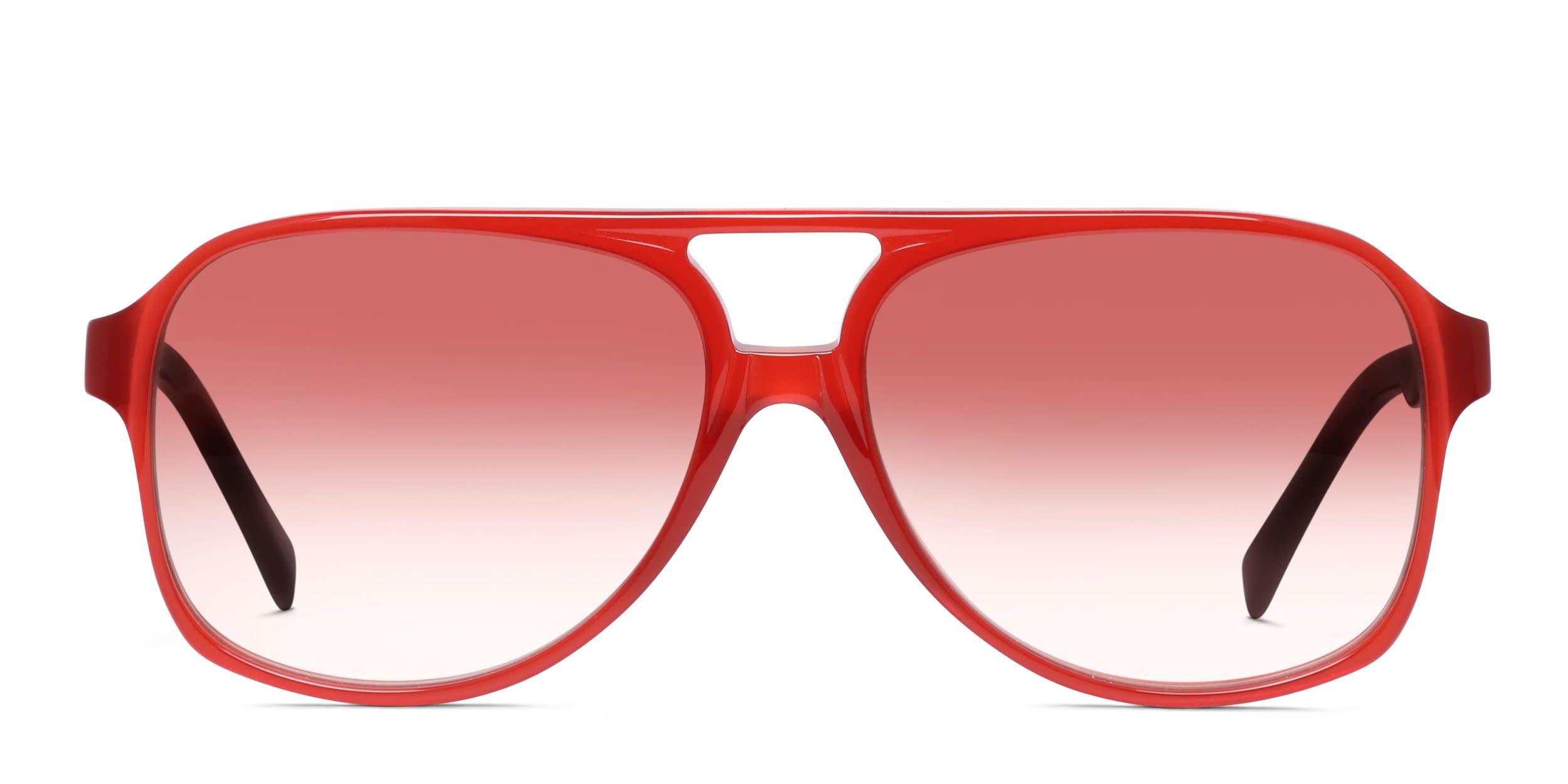 CELINE 56mm Round Sunglasses Red Shiny Red CELINE EYEWEAR Triomphe oversized round-frame acetate  main image 2