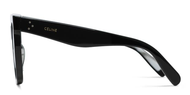極美品　CELINE サングラス CL4055IN ブラック　スクエア Celine CL4055IN Shiny Black Prescription Sunglasses