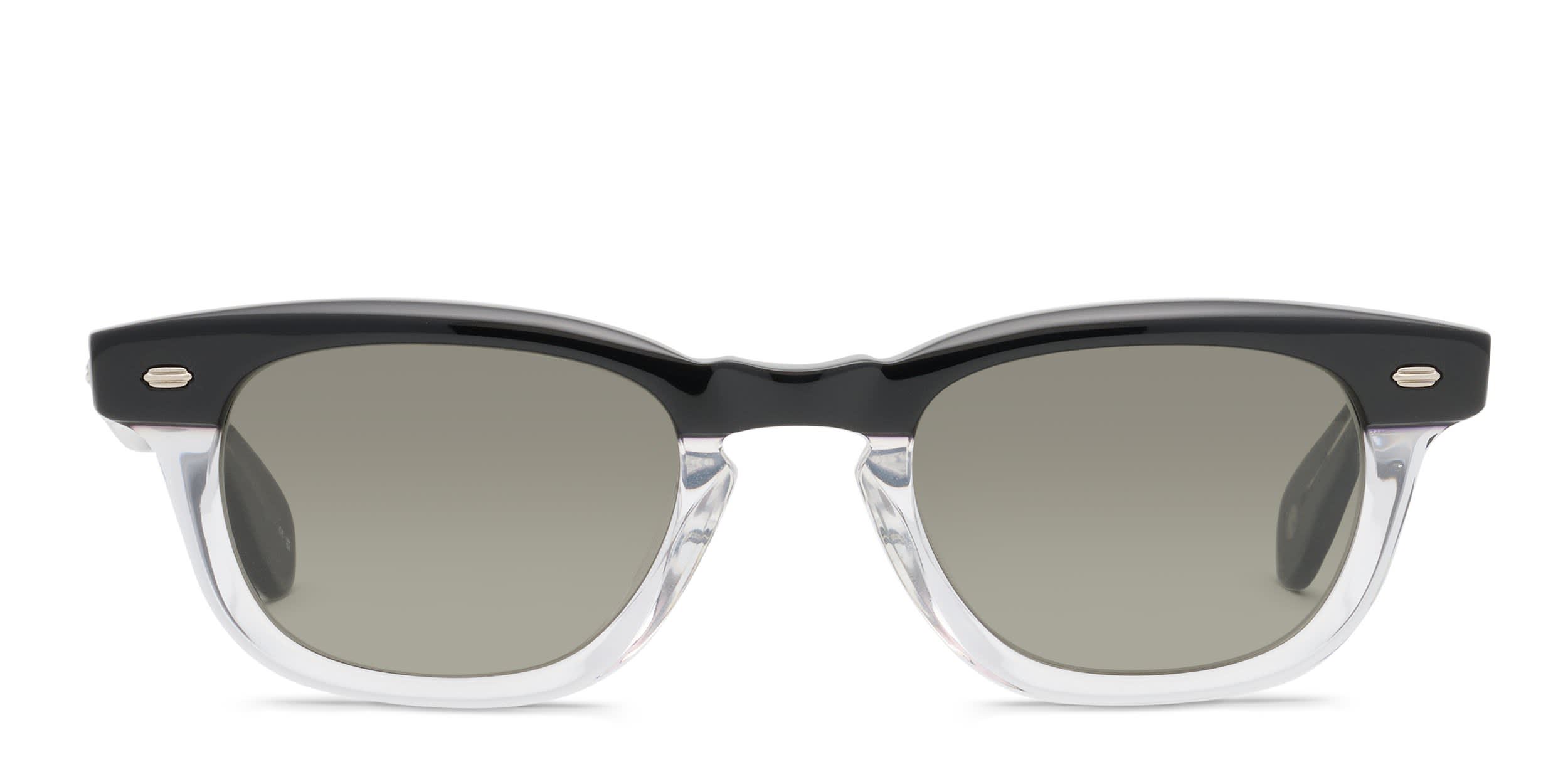 Garrett Leight Lo-B Black, Clear glasses - Black / Clear - Frontal View