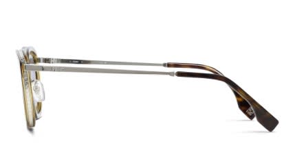 Fendi FE40155U Yellow, Silver glasses - Yellow / Silver - Side View