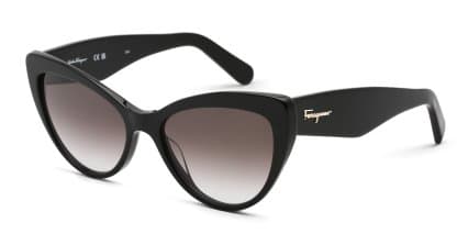 Ferragamo SF930S Black, Gray glasses - Black - Angle View
