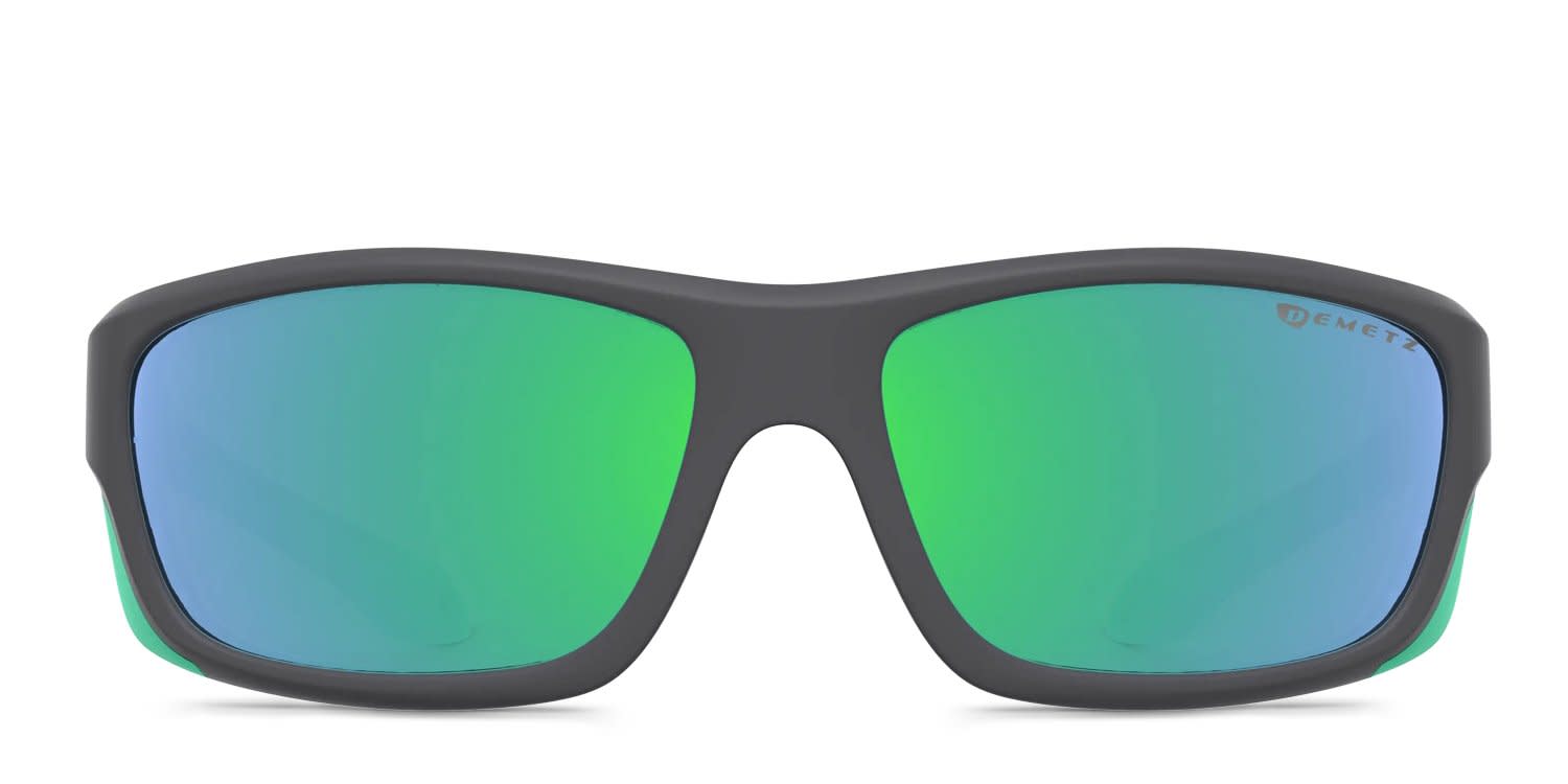 Demetz Natice Kids Gray, Green glasses - Gray / Green - Frontal View