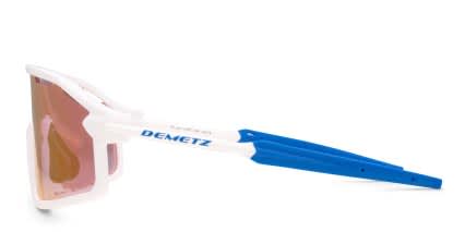 Demetz Hurry w/Clip-On White glasses - White - Side View